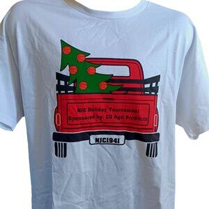 NEW Men's Large T-Shirt Hanes Basketball Christmas Tree Tournament NWT Colorado